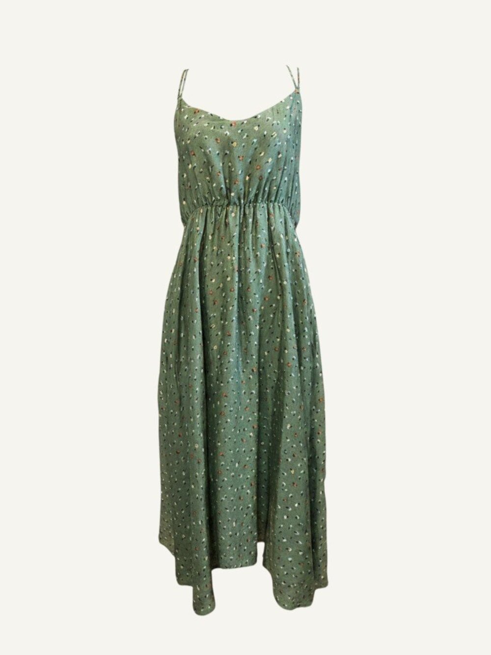 Outerknown La Luna Cami Dress Silk Cotton Floral Midi M - Picture 4 of 9